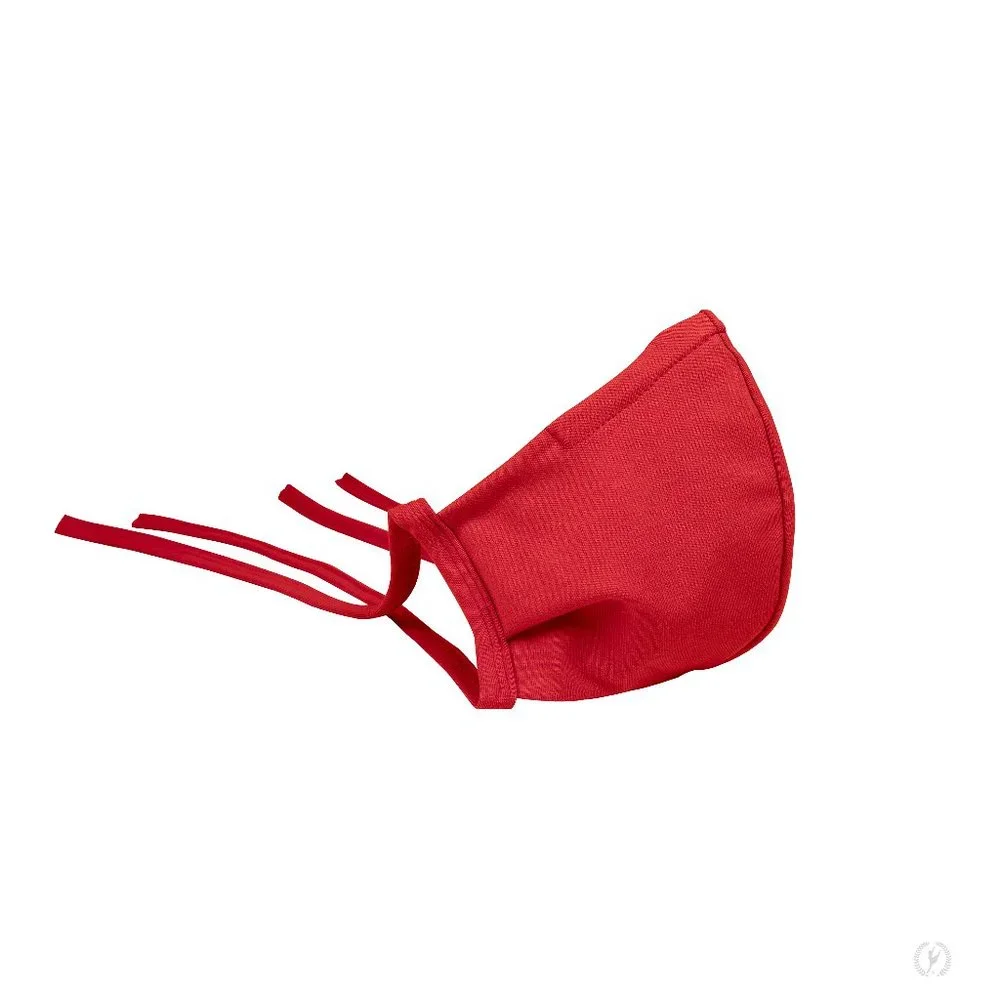 Red Cloth Face Mask Cover Adjustable Ties